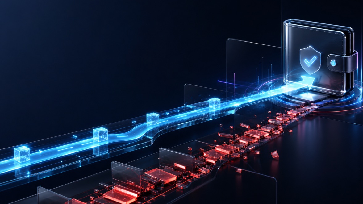 Сравнение оптимизированного и дорогого маршрута транзакции TRON